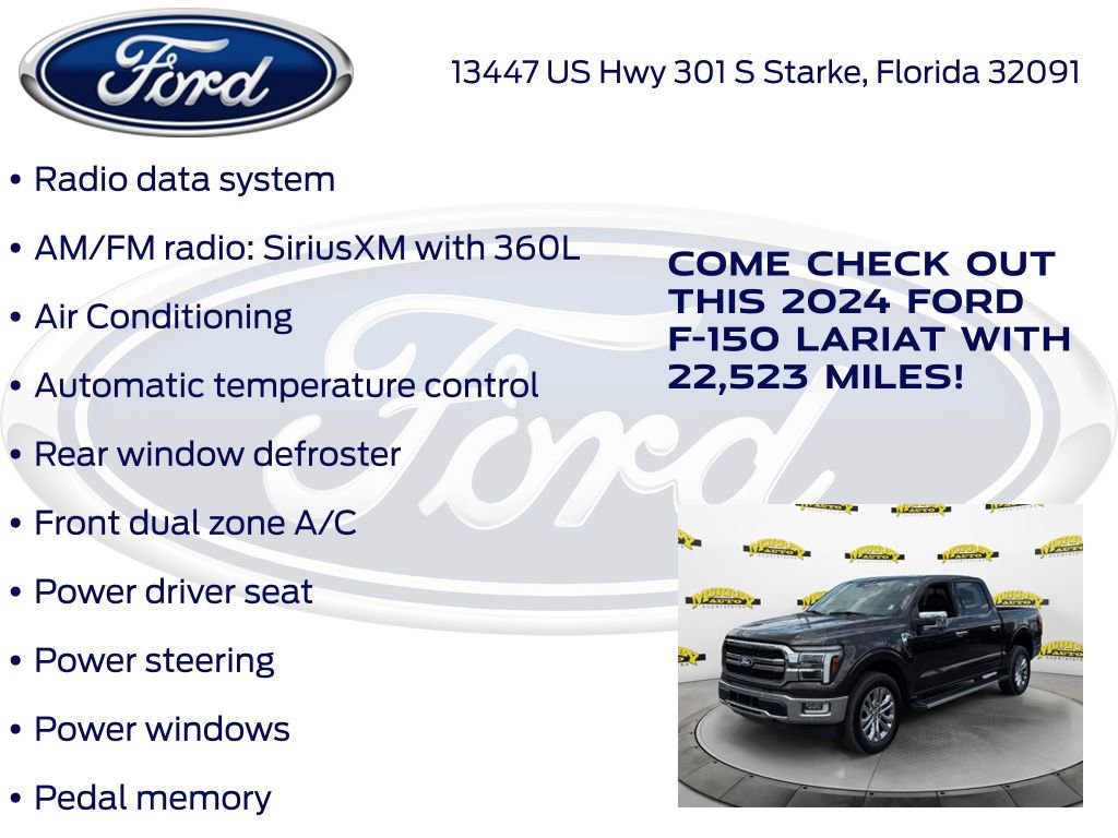 Certified 2024 Ford F150 Lariat w/ Equipment Group 502A High AWD/4WD image 30