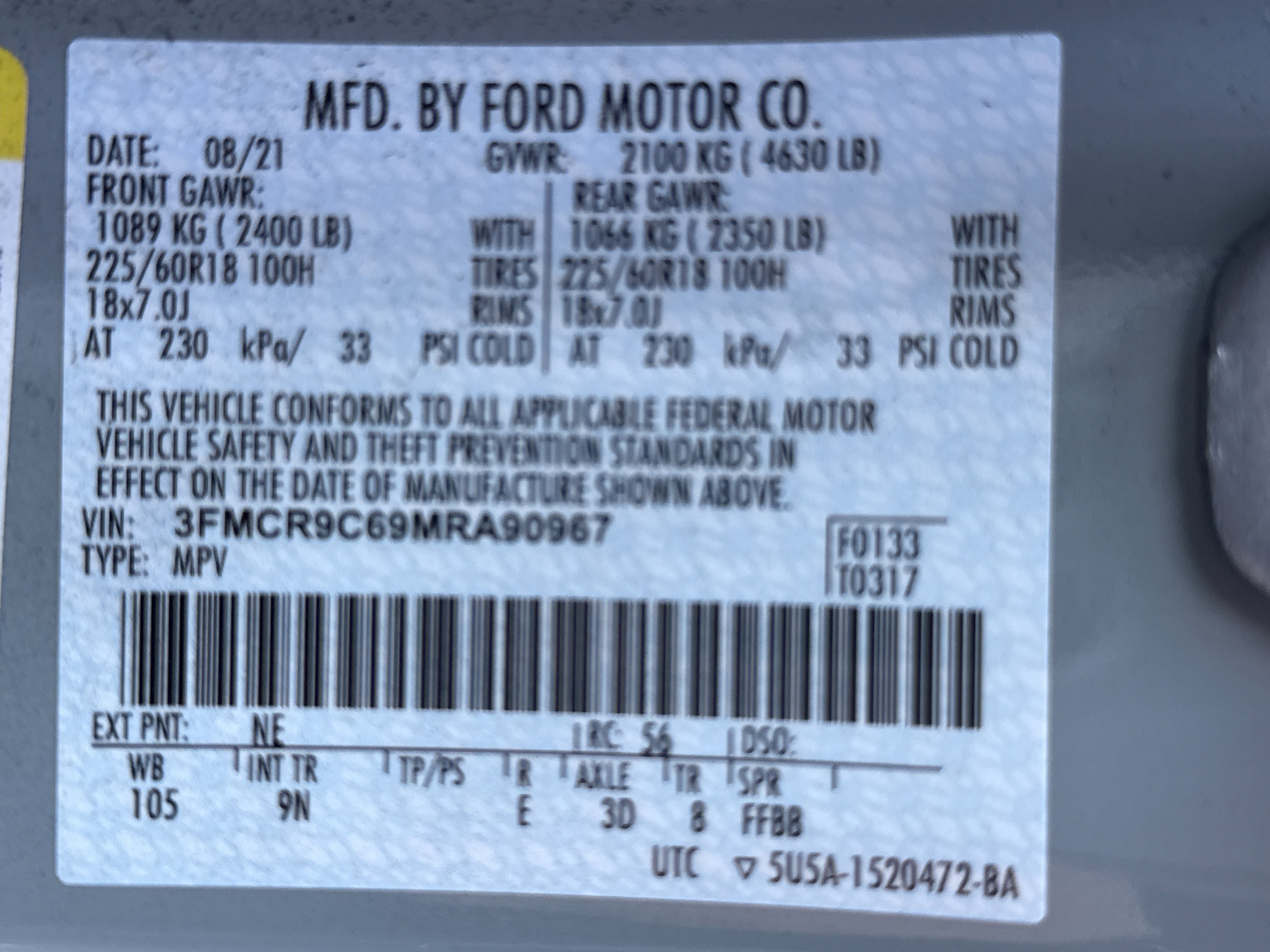 Certified 2021 Ford Bronco Sport Outer Banks AWD/4WD image 30