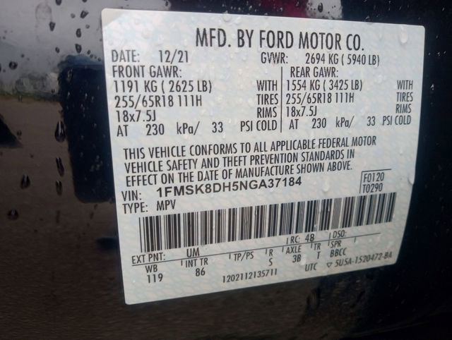 Certified 2022 Ford Explorer XLT w/ Class IV Trailer Tow Package AWD/4WD image 33