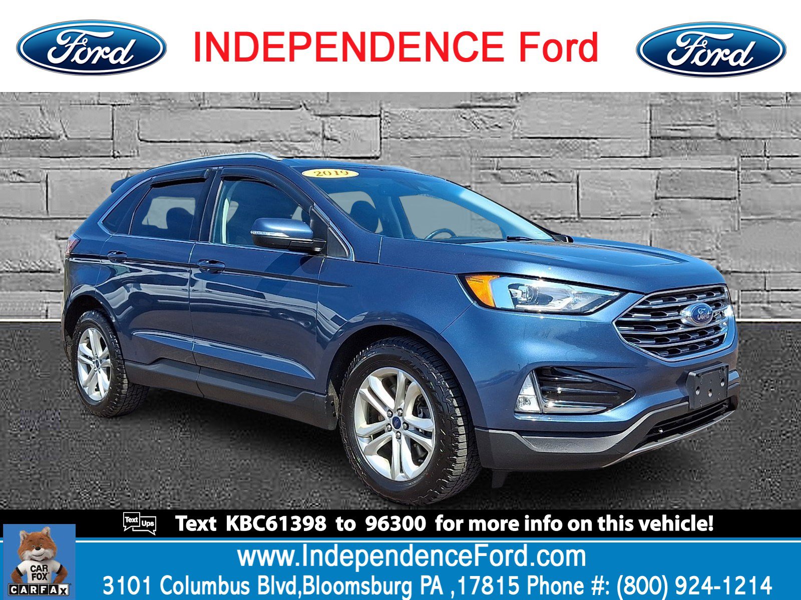 Certified 2019 Ford Edge SEL