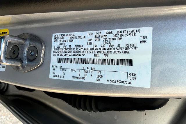 Certified 2020 Ford Escape SEL image 33