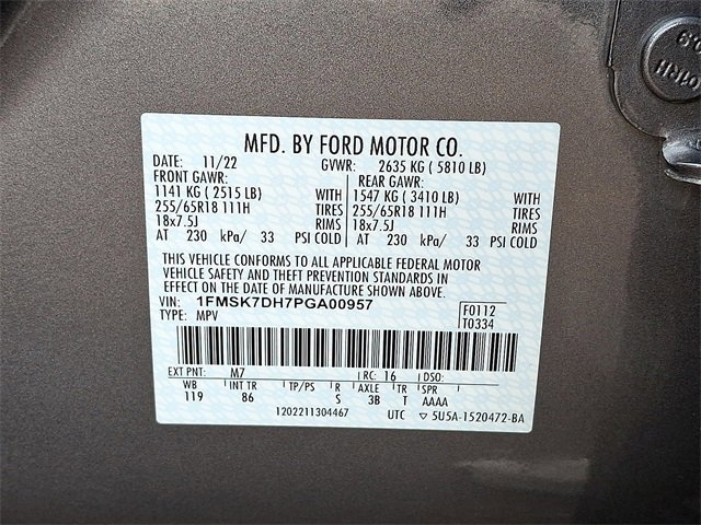Certified 2023 Ford Explorer XLT image 27