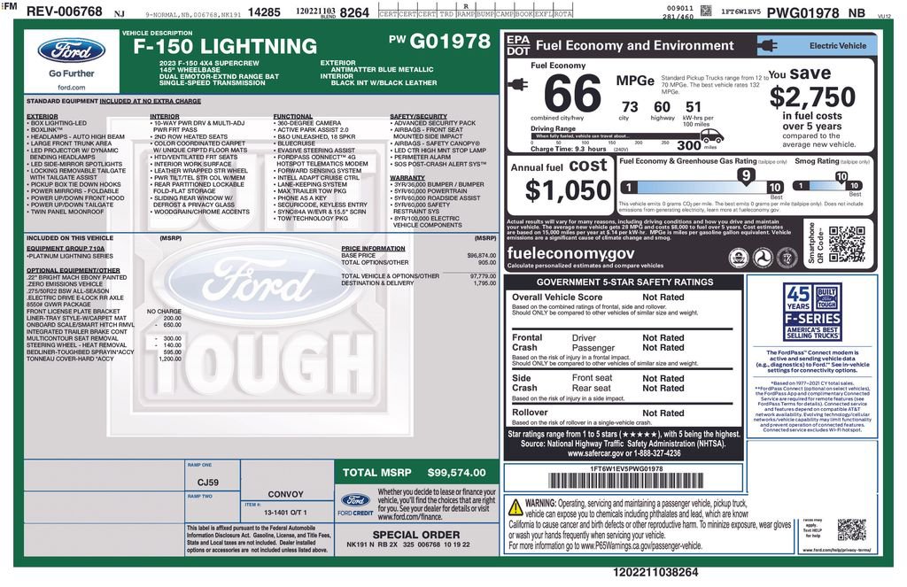 Certified 2023 Ford F150 Lightning Platinum AWD/4WD image 6