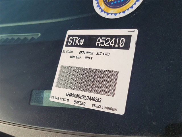 Certified 2020 Ford Explorer XLT w/ Equipment Group 202A image 30