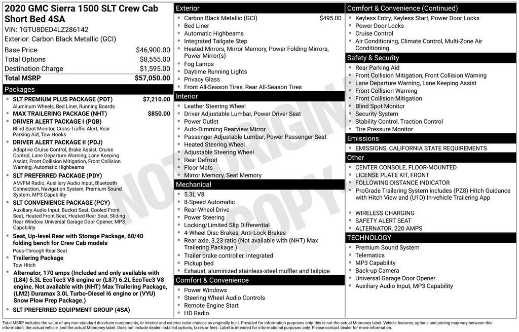 Used 2020 GMC Sierra 1500 SLT w/ SLT Premium Plus Package image 7