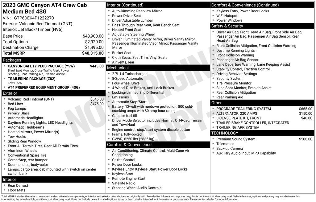 Used 2023 GMC Canyon AT4 w/ Canyon Safety Plus Package image 63