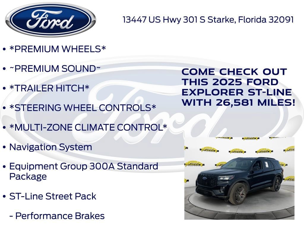 Certified 2025 Ford Explorer ST-Line w/ ST-Line Street Pack AWD/4WD image 17