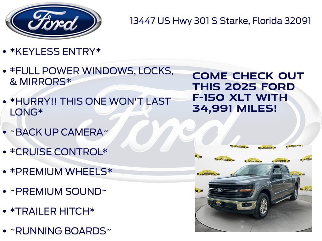Certified 2025 Ford F150 XLT w/ Equipment Group 301A Standard AWD/4WD image 12