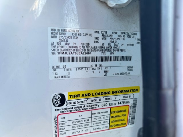 Certified 2018 Ford Expedition Limited w/ Equipment Group 301A image 32