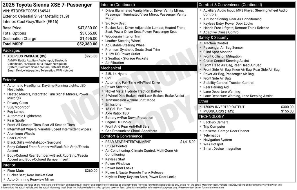 Used 2025 Toyota Sienna XSE w/ XSE Plus Package image 36