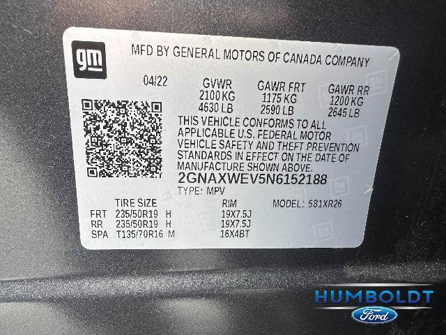 Used 2022 Chevrolet Equinox RS w/ Infotainment Package AWD/4WD image 31