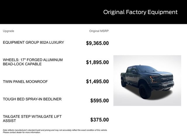 Certified 2019 Ford F150 Raptor w/ Equipment Group 802A Luxury AWD/4WD image 11