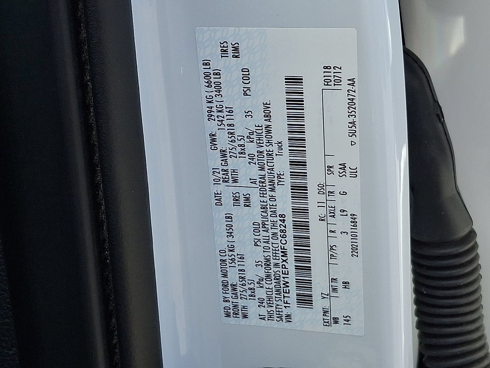 Certified 2021 Ford F150 Lariat w/ Equipment Group 501A Mid AWD/4WD image 28