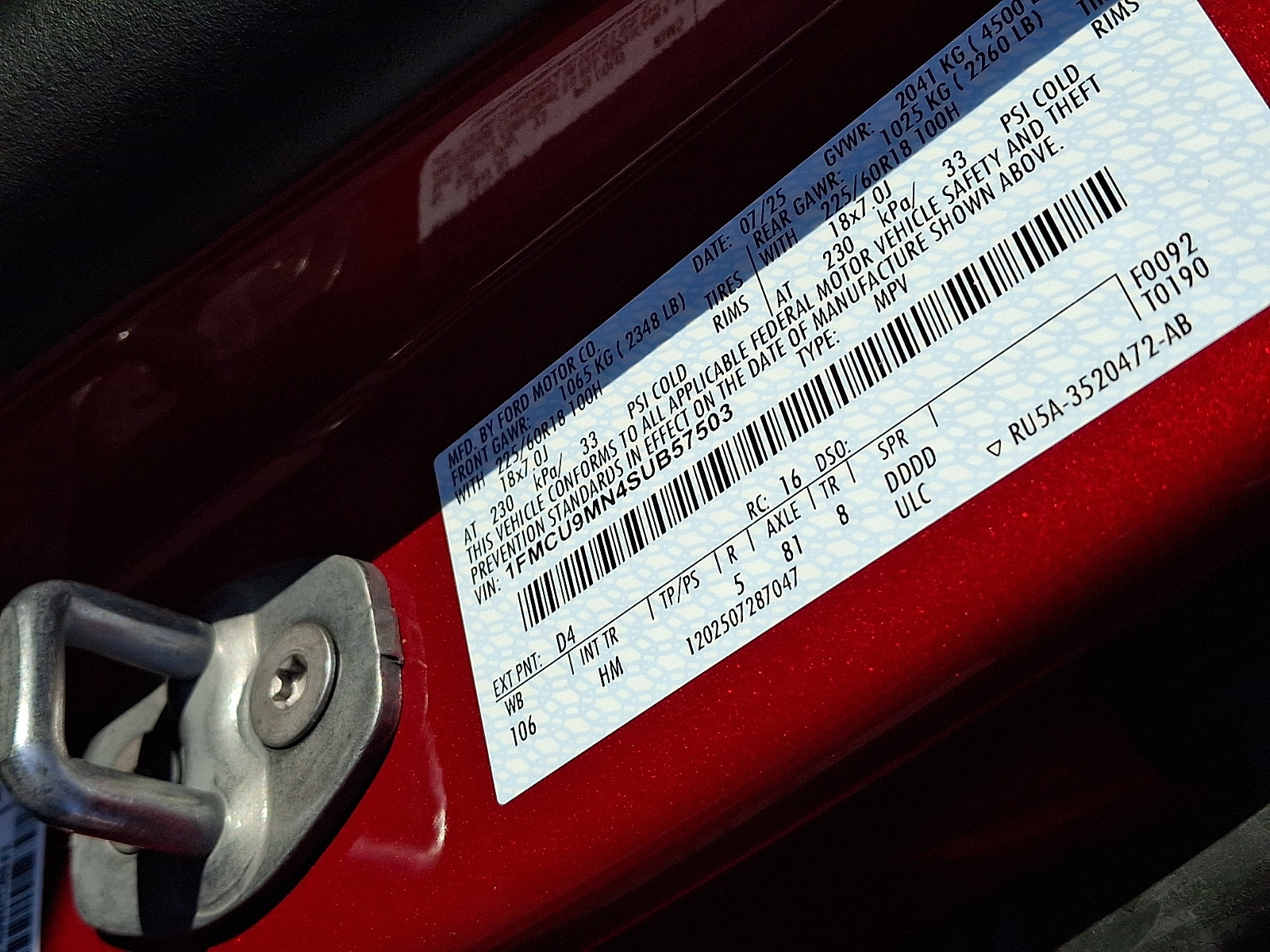 Certified 2025 Ford Escape ST-Line w/ Tech Pack #1 AWD/4WD image 27