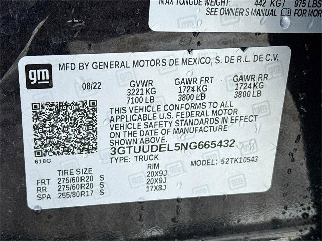 Used 2022 GMC Sierra 1500 SLT w/ SLT Premium Plus Package image 25