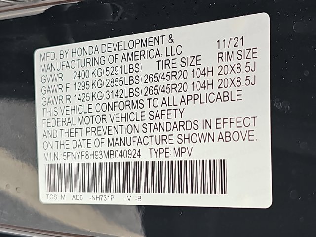 Used 2021 Honda Passport Touring image 39