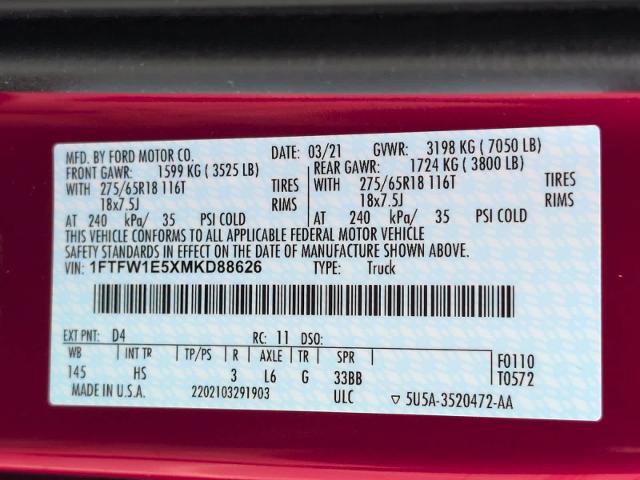 Certified 2021 Ford F150 4x4 SuperCrew image 39