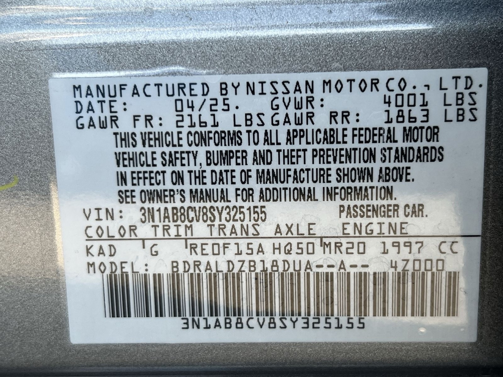 Used 2025 Nissan Sentra SV FWD image 35