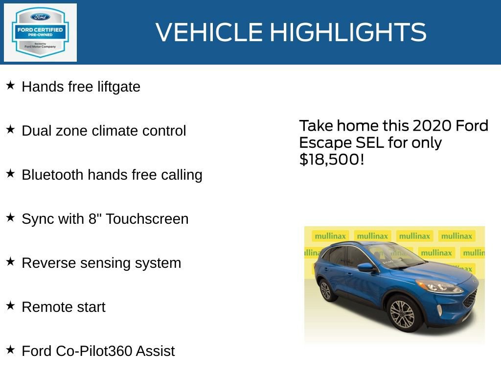 Certified 2020 Ford Escape SEL image 24