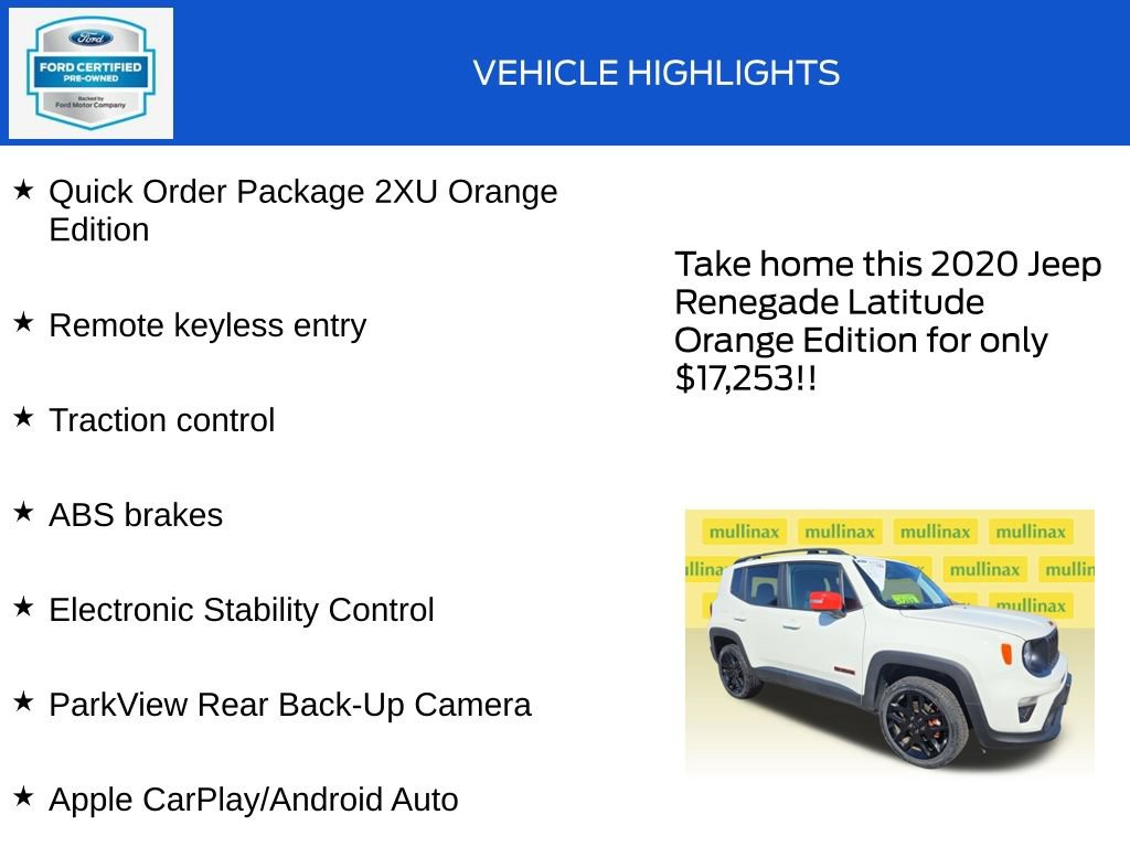 Used 2020 Jeep Renegade Latitude AWD/4WD image 18