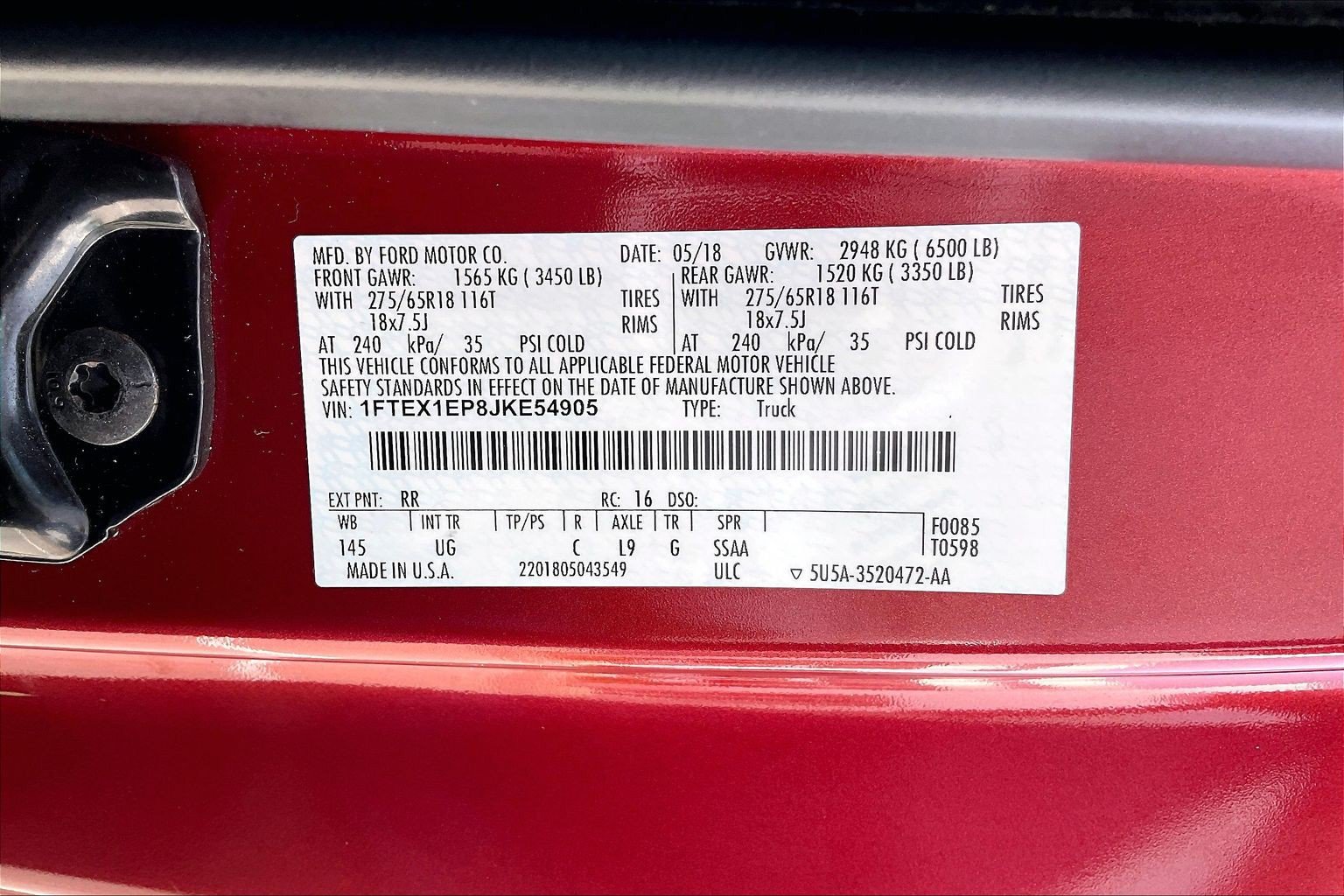 Certified 2018 Ford F150 XLT w/ Equipment Group 302A Luxury AWD/4WD image 34