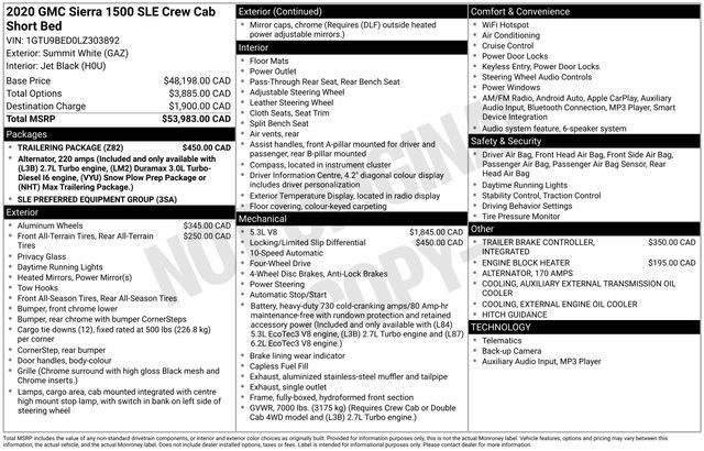 Used 2020 GMC Sierra 1500 SLE w/ Trailering Package AWD/4WD image 35