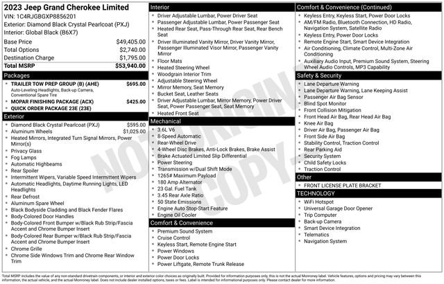 Used 2023 Jeep Grand Cherokee Limited w/ Trailer Tow Prep Group (B) RWD image 6