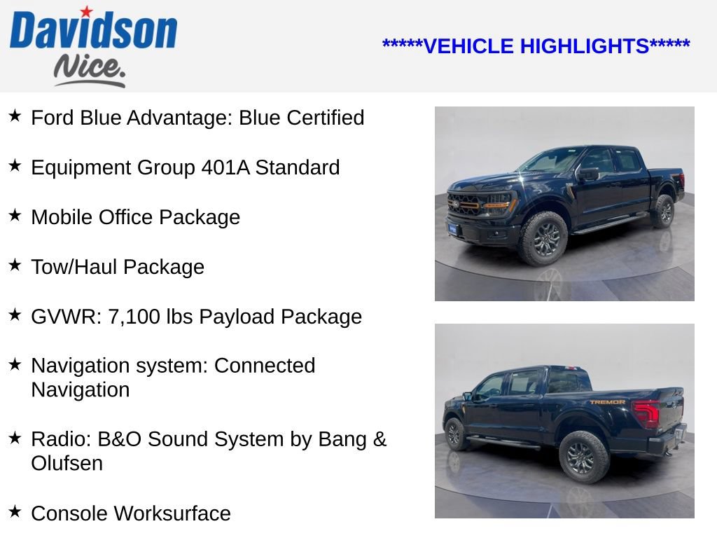 Certified 2024 Ford F150 Tremor w/ Mobile Office Package AWD/4WD image 4