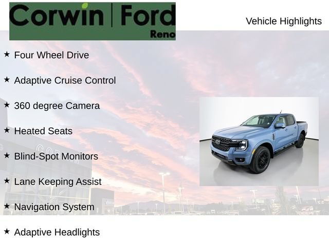 Certified 2025 Ford Ranger Lariat w/ FX4 Off-Road Package AWD/4WD image 7