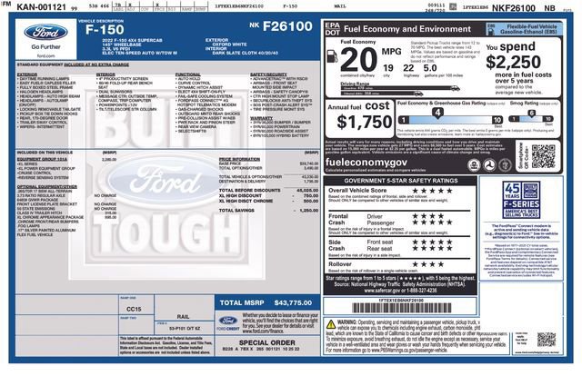 Certified 2022 Ford F150 XL w/ Equipment Group 101A High AWD/4WD image 12