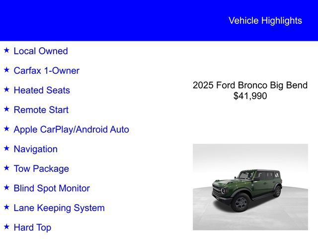 Certified 2025 Ford Bronco Big Bend AWD/4WD image 6