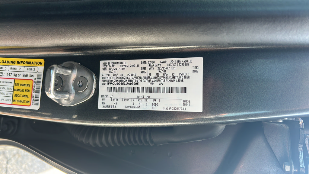 Certified 2020 Ford Escape SE AWD/4WD image 11