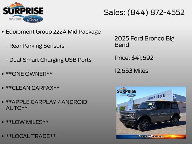 Certified 2025 Ford Bronco Big Bend AWD/4WD image 13
