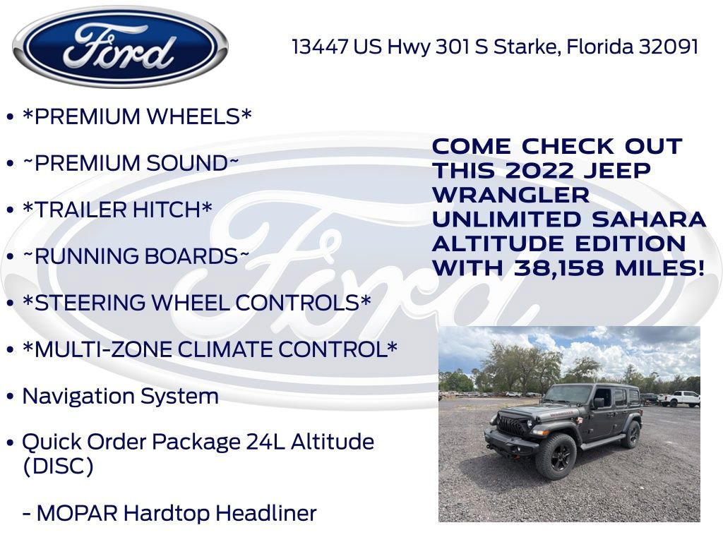 Used 2022 Jeep Wrangler Unlimited Sahara AWD/4WD image 15