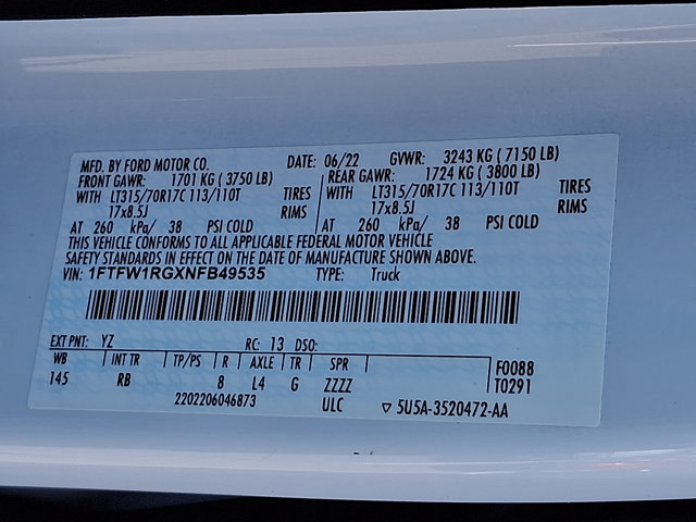 Certified 2022 Ford F150 Raptor w/ Equipment Group 801A High AWD/4WD image 28