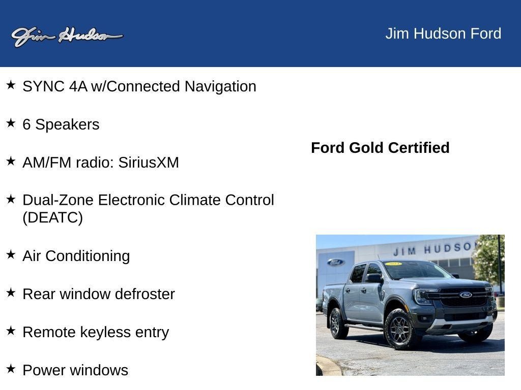 Certified 2024 Ford Ranger XLT w/ FX4 Off-Road Package AWD/4WD image 13