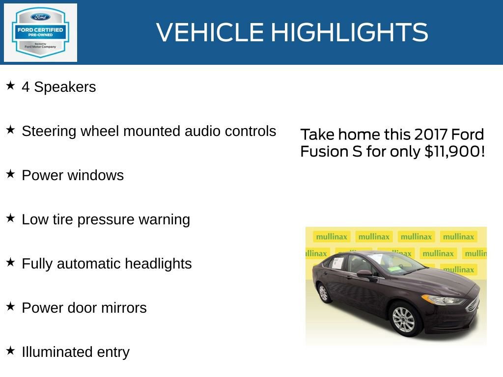 Certified 2017 Ford Fusion S image 24