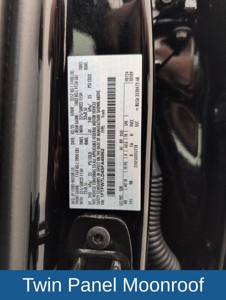 Certified 2025 Ford F150 Platinum w/ Equipment Group 702A High image 51