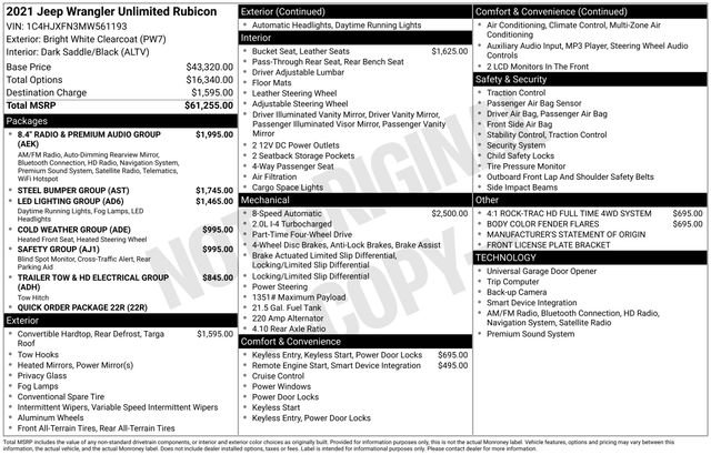 Used 2021 Jeep Wrangler Unlimited Rubicon image 20