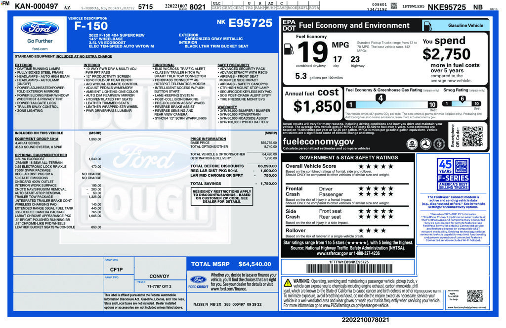 Certified 2022 Ford F150 Lariat AWD/4WD image 38