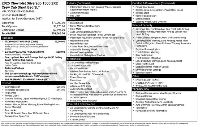 Used 2025 Chevrolet Silverado 1500 ZR2 w/ Technology Package image 2