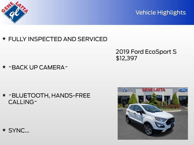 Certified 2019 Ford EcoSport S FWD image 29