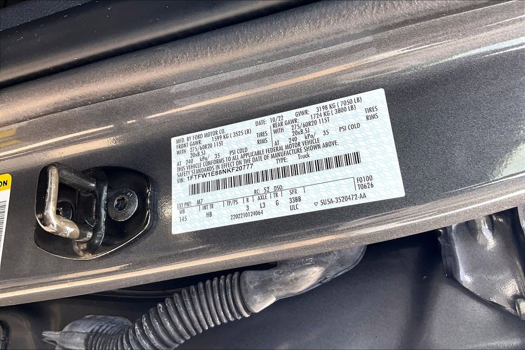 Certified 2022 Ford F150 Lariat AWD/4WD image 16