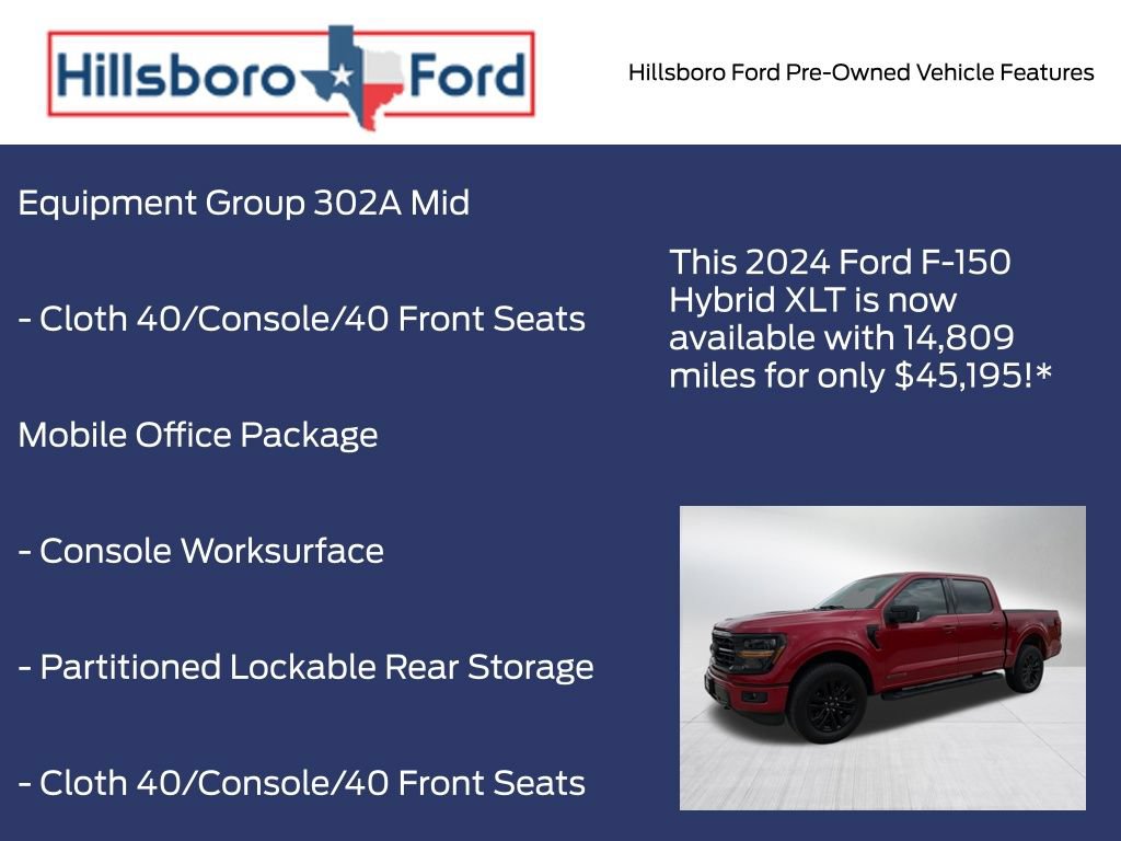 Certified 2024 Ford F150 XLT w/ Equipment Group 302A MID AWD/4WD image 13