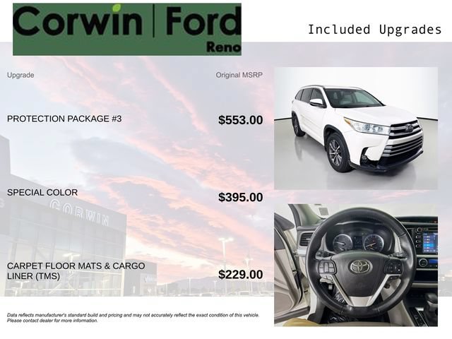Used 2018 Toyota Highlander XLE w/ Protection Package #3 AWD/4WD image 3