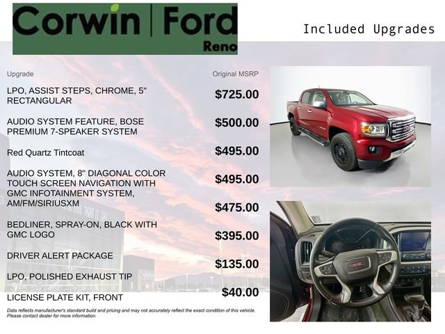 Used 2018 GMC Canyon SLT w/ Driver Alert Package AWD/4WD image 3