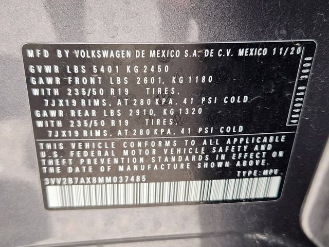 Used 2021 Volkswagen Tiguan SEL w/ 3-Row Tiguan MDO Package AWD/4WD image 28