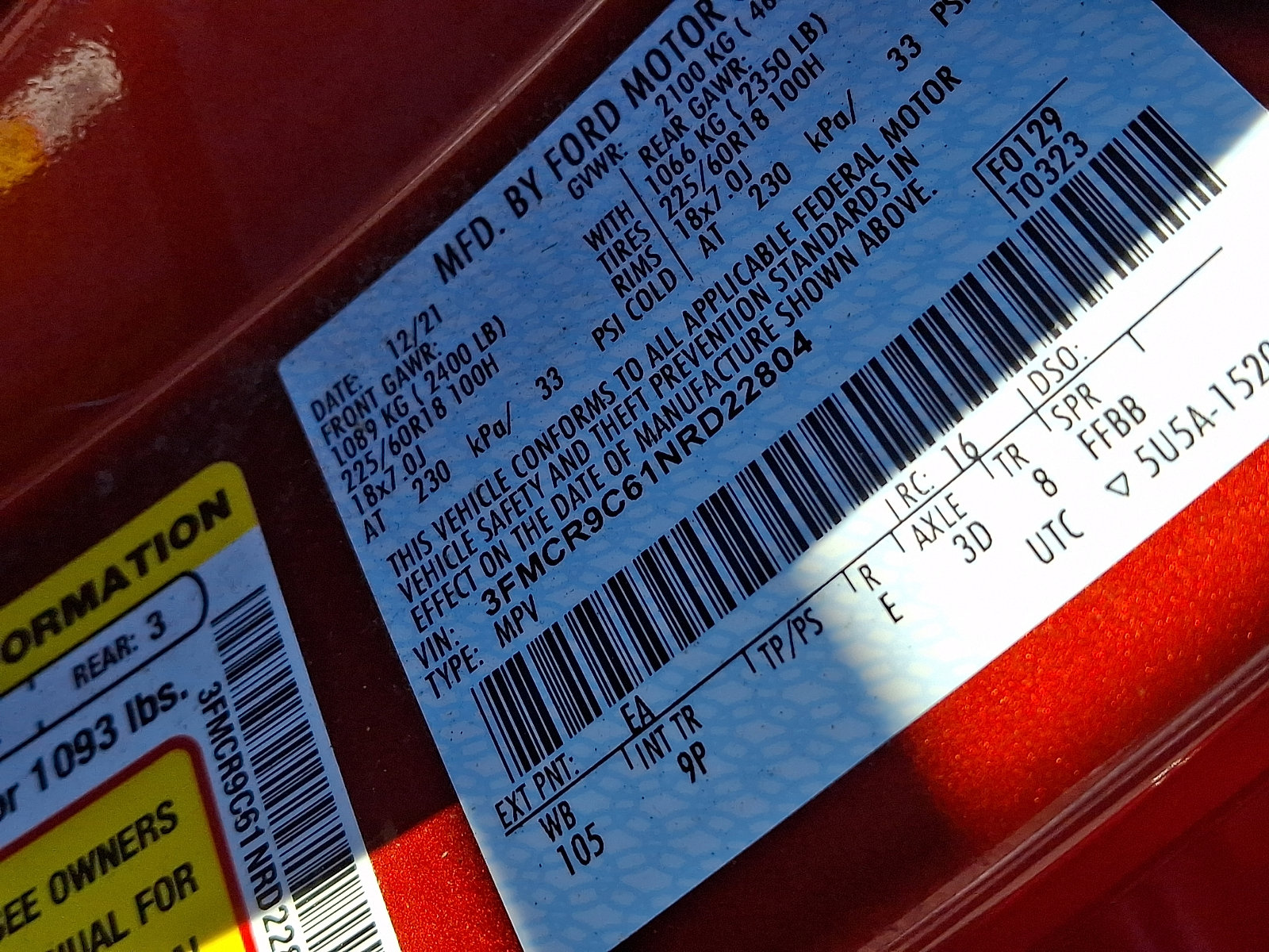 Certified 2022 Ford Bronco Sport Outer Banks image 27