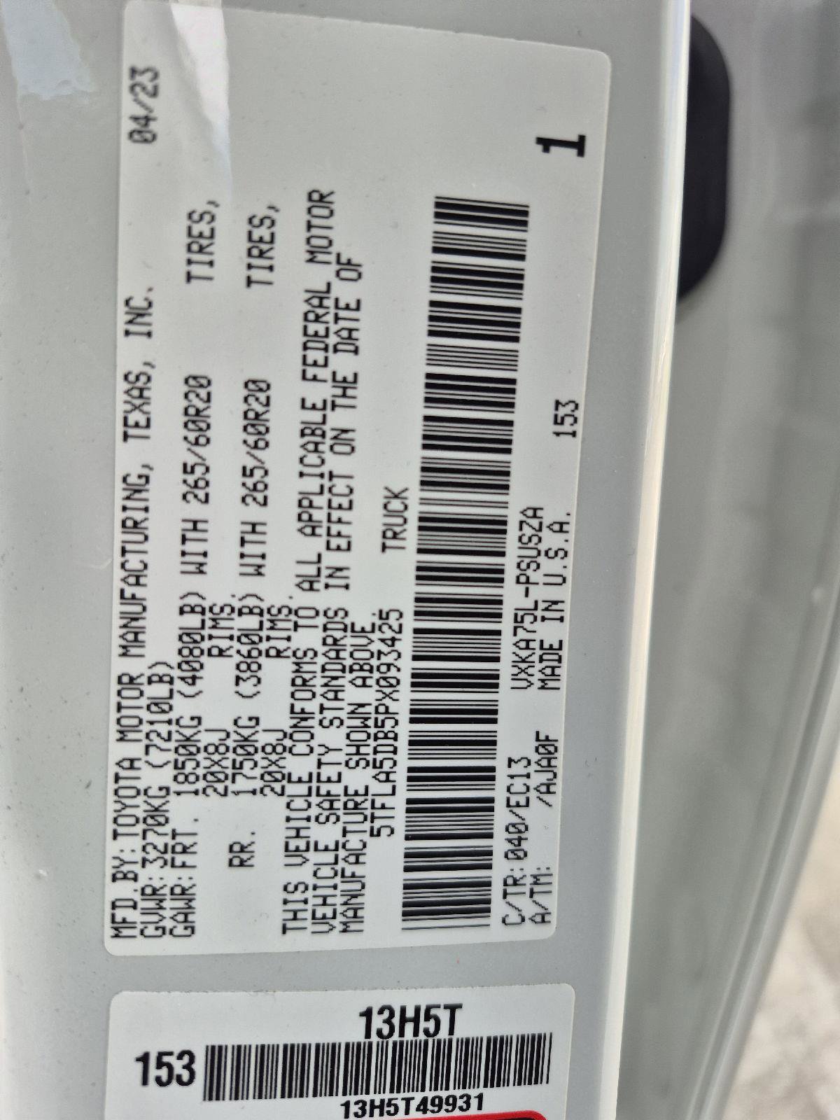 Used 2023 Toyota Tundra SR5 w/ TRD Sport Premium Package image 5