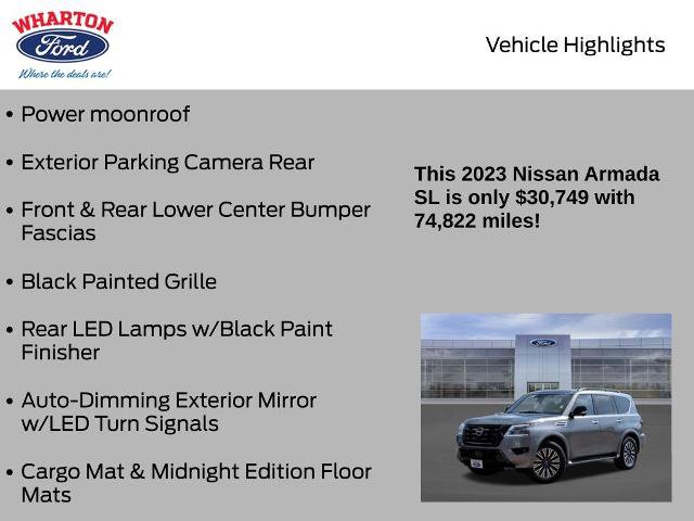 Used 2023 Nissan Armada SL w/ Midnight Edition Package RWD image 16